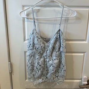 Abercrombie & Fitch Lace Crop Top Peplum